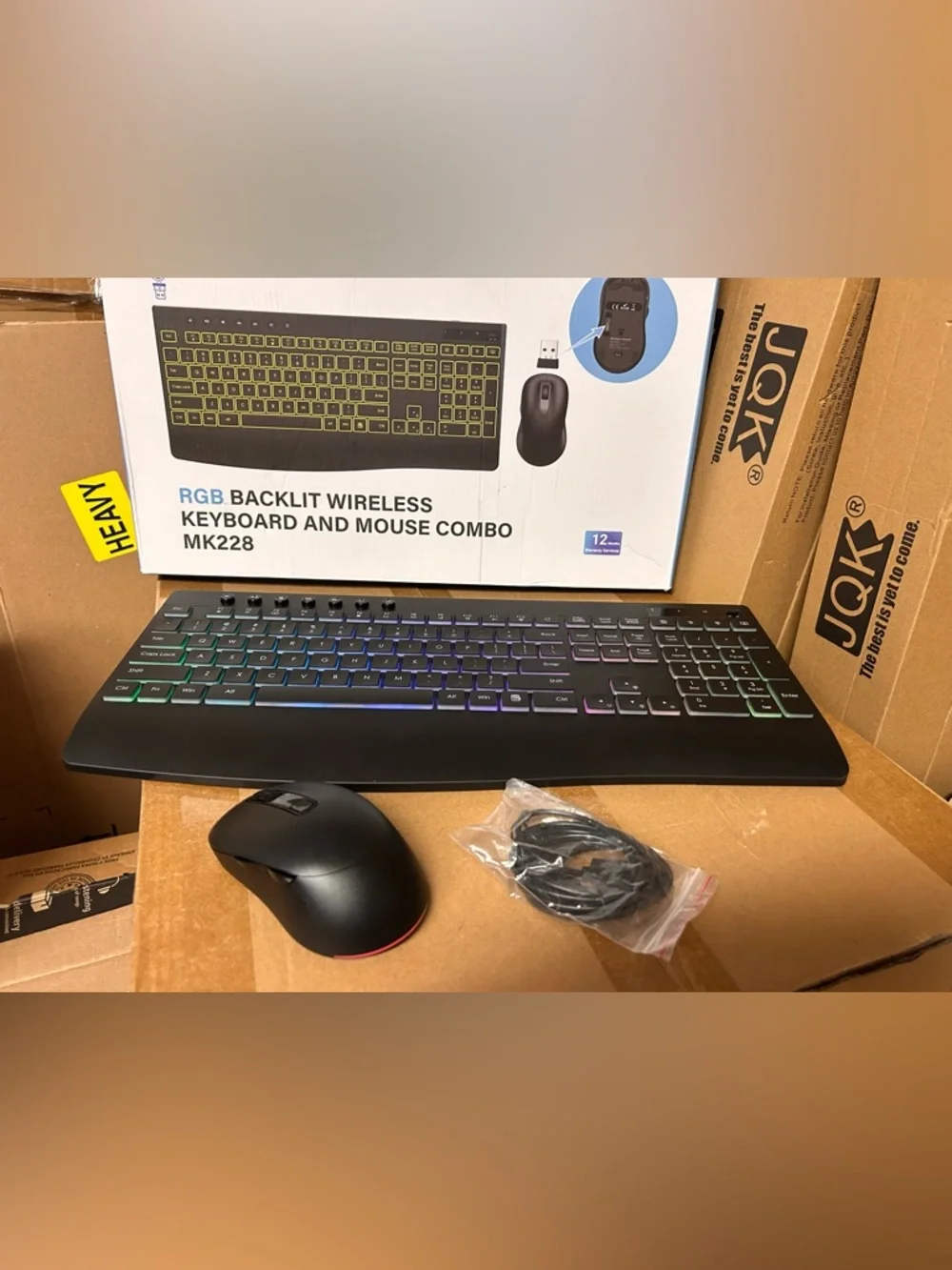 Wireless Keyboard and Mouse Combo, 9 Backlit Effects